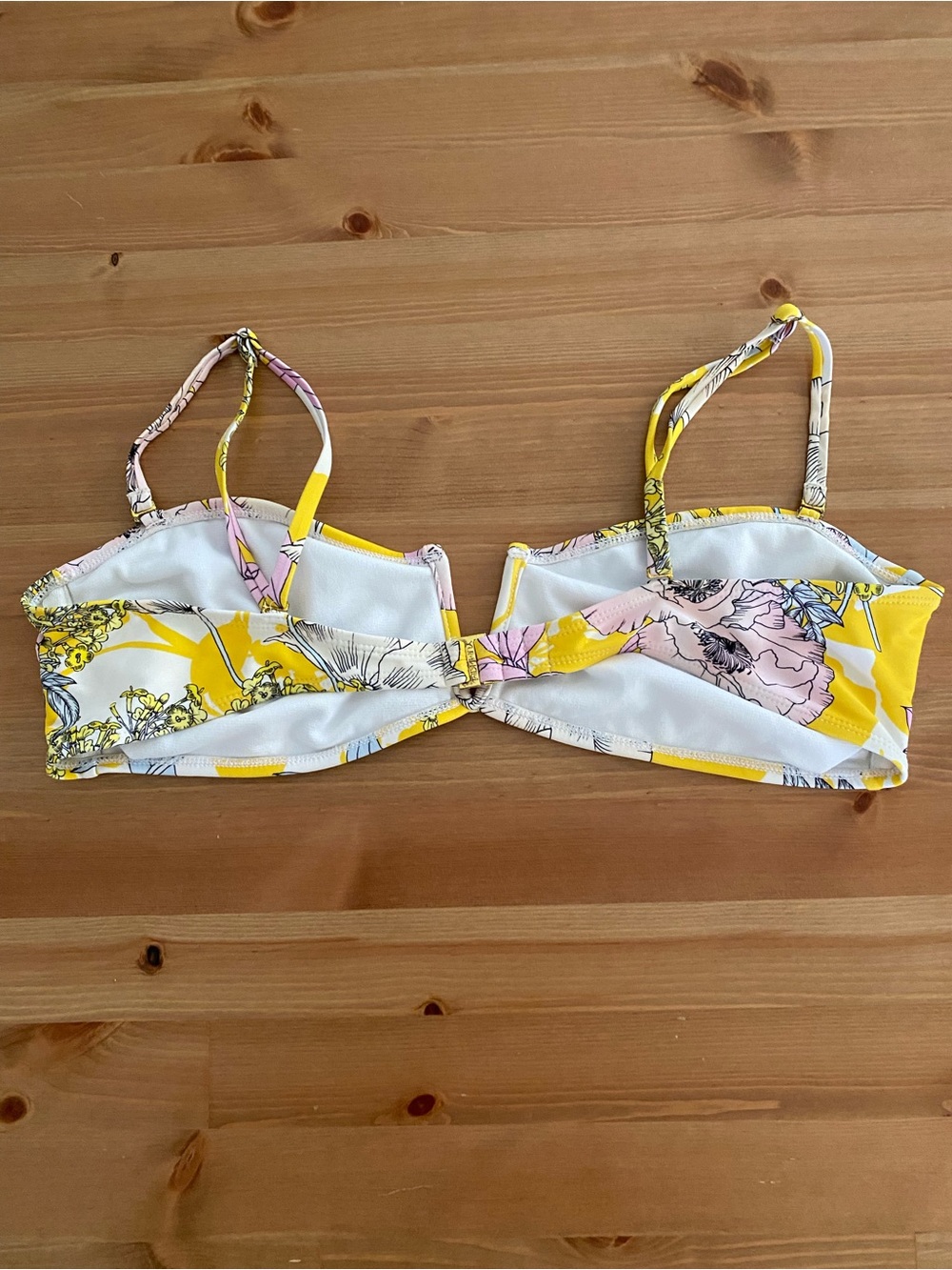 Yumi Kim Sz L Bora Bora Yellow Deep Sea Bandeau Top W/ Removable Straps - Picture 4 of 11